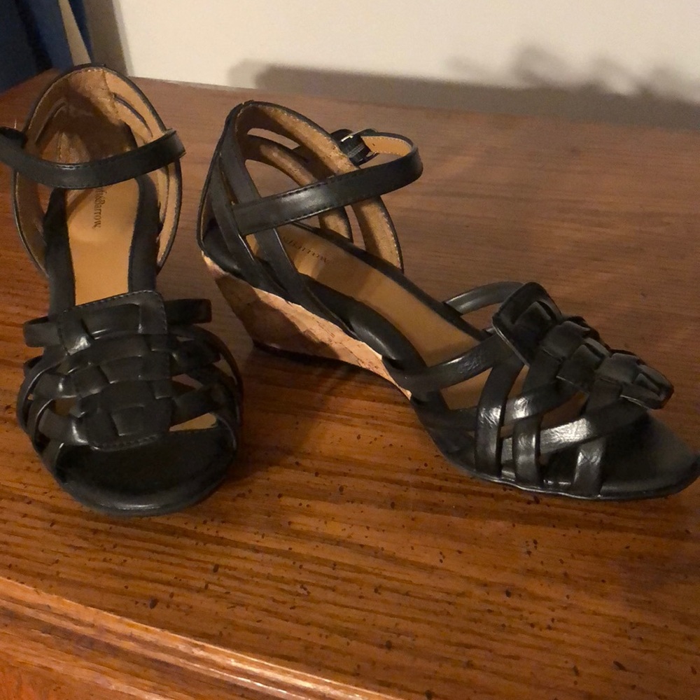 Croft&Barrow Black Sandal Wedges